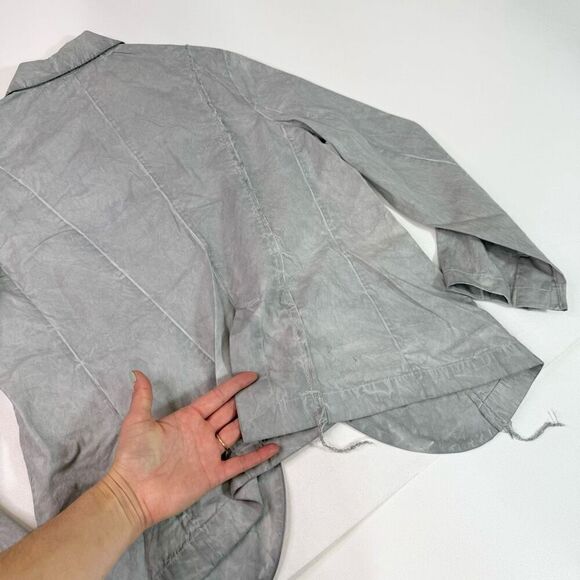 Rundholz Dip Jacket Women Small Lagenlook Grunge Buttons Blazer Gray Pockets - Picture 10 of 11